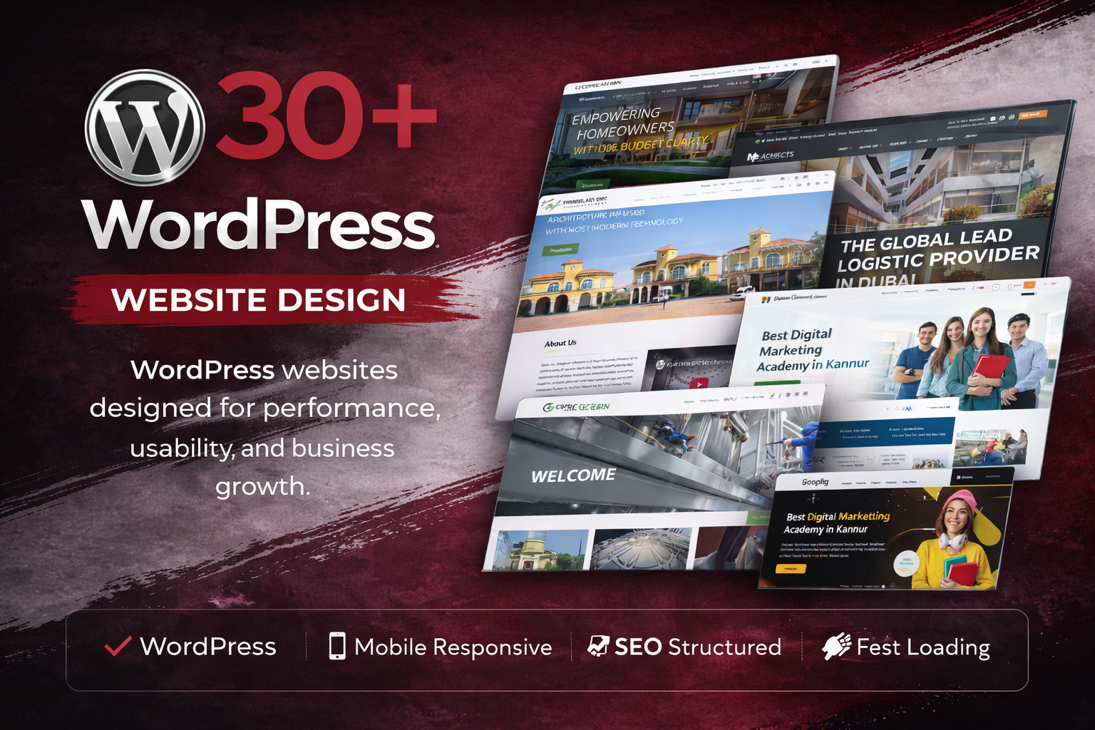 30+ WordPress Websites Developed Across Multiple Industries